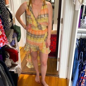 Parker silk high low dress